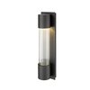 Z-Lite Striate 1 Light Outdoor Wall Sconce, Black & Clear Optic Glass 575M-BK-LED